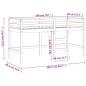 vidaXL Cama alta de niños escalera madera maciza pino blanco 80x200 cm vidaXL Cama alta de niños escalera madera maciza pino blanco 80x200 cm