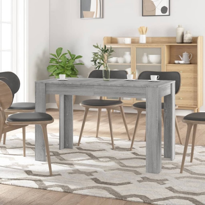 vidaXL Mesa de comedor madera de ingeniería Sonoma gris 120x60x76 cm vidaXL Mesa de comedor madera de ingeniería Sonoma gris 120x60x76 cm