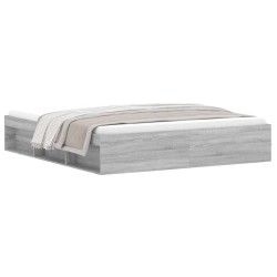 vidaXL Estructura de cama gris Sonoma 180x200 cm