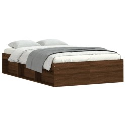 vidaXL Estructura de cama marrón roble 120x190 cm