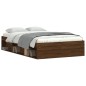 vidaXL Estructura de cama marrón roble 120x190 cm vidaXL Estructura de cama marrón roble 120x190 cm