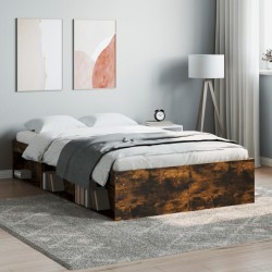 vidaXL Estructura de cama roble ahumado 120x190 cm
