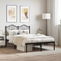 vidaXL Estructura de cama con cabecero metal negro 120x190 cm vidaXL Estructura de cama con cabecero metal negro 120x190 cm