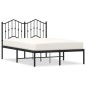 vidaXL Estructura de cama con cabecero metal negro 120x190 cm vidaXL Estructura de cama con cabecero metal negro 120x190 cm