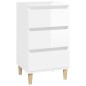 vidaXL Mesita de noche madera contrachapada blanco brillo 40x35x70 cm vidaXL Mesita de noche madera contrachapada blanco brillo 40x35x70 cm