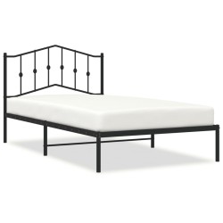 vidaXL Estructura de cama con cabecero metal negro 100x200 cm