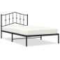 vidaXL Estructura de cama con cabecero metal negro 100x200 cm vidaXL Estructura de cama con cabecero metal negro 100x200 cm