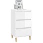 vidaXL Mesita de noche madera contrachapada blanco brillo 40x35x70 cm vidaXL Mesita de noche madera contrachapada blanco brillo 40x35x70 cm