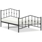 vidaXL Estructura de cama con cabecero y estribo metal negro 100x200cm vidaXL Estructura de cama con cabecero y estribo metal negro 100x200cm