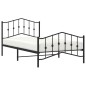 vidaXL Estructura de cama con cabecero y estribo metal negro 100x200cm vidaXL Estructura de cama con cabecero y estribo metal negro 100x200cm
