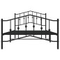 vidaXL Estructura de cama con cabecero y estribo metal negro 100x200cm vidaXL Estructura de cama con cabecero y estribo metal negro 100x200cm