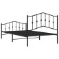 vidaXL Estructura de cama con cabecero y estribo metal negro 100x200cm vidaXL Estructura de cama con cabecero y estribo metal negro 100x200cm