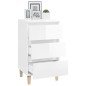 vidaXL Mesita de noche madera contrachapada blanco brillo 40x35x70 cm vidaXL Mesita de noche madera contrachapada blanco brillo 40x35x70 cm