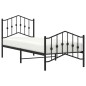 vidaXL Estructura de cama con cabecero y estribo metal negro 90x200 cm vidaXL Estructura de cama con cabecero y estribo metal negro 90x200 cm