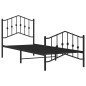 vidaXL Estructura de cama con cabecero y estribo metal negro 90x200 cm vidaXL Estructura de cama con cabecero y estribo metal negro 90x200 cm