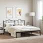 vidaXL Estructura de cama con cabecero metal negro 160x200 cm vidaXL Estructura de cama con cabecero metal negro 160x200 cm