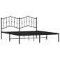 vidaXL Estructura de cama con cabecero metal negro 160x200 cm vidaXL Estructura de cama con cabecero metal negro 160x200 cm