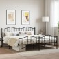 vidaXL Estructura de cama cabecero y pie de cama metal negro 200x200cm vidaXL Estructura de cama cabecero y pie de cama metal negro 200x200cm