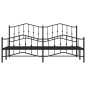 vidaXL Estructura de cama cabecero y pie de cama metal negro 200x200cm vidaXL Estructura de cama cabecero y pie de cama metal negro 200x200cm