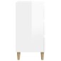 vidaXL Mesita de noche madera contrachapada blanco brillo 40x35x70 cm vidaXL Mesita de noche madera contrachapada blanco brillo 40x35x70 cm