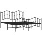 vidaXL Estructura de cama cabecero y pie de cama metal negro 150x200cm vidaXL Estructura de cama cabecero y pie de cama metal negro 150x200cm