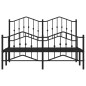 vidaXL Estructura de cama cabecero y pie de cama metal negro 150x200cm vidaXL Estructura de cama cabecero y pie de cama metal negro 150x200cm