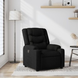 vidaXL Sillón reclinable de tela negro