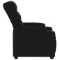 vidaXL Sillón reclinable de tela negro vidaXL Sillón reclinable de tela negro