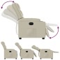 vidaXL Sillón reclinable de cuero sintético crema vidaXL Sillón reclinable de cuero sintético crema