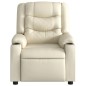 vidaXL Sillón reclinable de cuero sintético crema vidaXL Sillón reclinable de cuero sintético crema