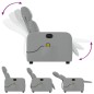 vidaXL Sillón reclinable de masaje de tela gris claro vidaXL Sillón reclinable de masaje de tela gris claro