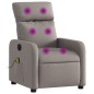 vidaXL Sillón de masaje reclinable de tela gris taupé vidaXL Sillón de masaje reclinable de tela gris taupé