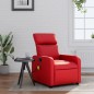 vidaXL Sillón de masaje reclinable cuero sintético rojo vidaXL Sillón de masaje reclinable cuero sintético rojo