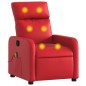 vidaXL Sillón de masaje reclinable cuero sintético rojo vidaXL Sillón de masaje reclinable cuero sintético rojo