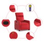 vidaXL Sillón de masaje reclinable cuero sintético rojo vidaXL Sillón de masaje reclinable cuero sintético rojo