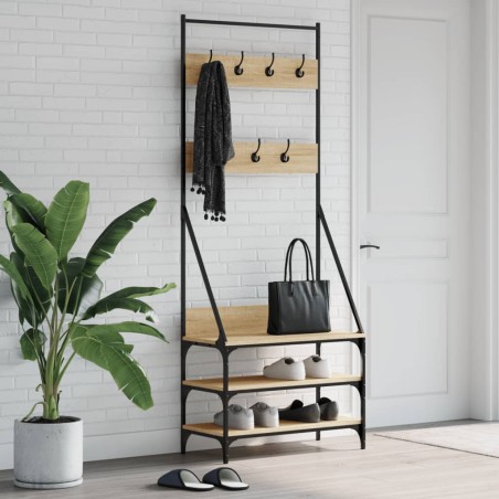 vidaXL Perchero con zapatero roble Sonoma 72x34x184 cm
