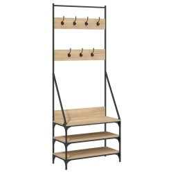 vidaXL Perchero con zapatero roble Sonoma 72x34x184 cm