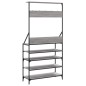 vidaXL Perchero con zapatero gris Sonoma 90x34x184 cm vidaXL Perchero con zapatero gris Sonoma 90x34x184 cm