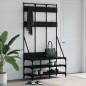 vidaXL Perchero con zapatero negro 100x40x184 cm vidaXL Perchero con zapatero negro 100x40x184 cm