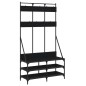 vidaXL Perchero con zapatero negro 100x40x184 cm vidaXL Perchero con zapatero negro 100x40x184 cm