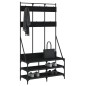 vidaXL Perchero con zapatero negro 100x40x184 cm vidaXL Perchero con zapatero negro 100x40x184 cm