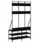 vidaXL Perchero con zapatero negro 100x40x184 cm vidaXL Perchero con zapatero negro 100x40x184 cm