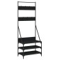 vidaXL Perchero con zapatero negro 70x40x184 cm