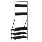 vidaXL Perchero con zapatero negro 70x40x184 cm