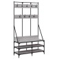 vidaXL Perchero con zapatero gris Sonoma 100x40x184 cm vidaXL Perchero con zapatero gris Sonoma 100x40x184 cm