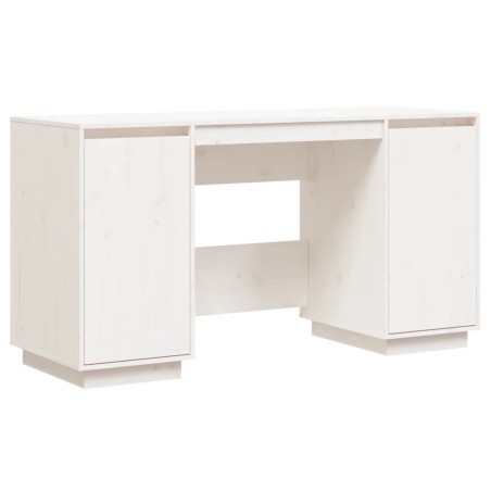 vidaXL Escritorio madera maciza de pino blanco 140x50x75 cm
