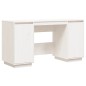 vidaXL Escritorio madera maciza de pino blanco 140x50x75 cm vidaXL Escritorio madera maciza de pino blanco 140x50x75 cm