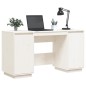 vidaXL Escritorio madera maciza de pino blanco 140x50x75 cm vidaXL Escritorio madera maciza de pino blanco 140x50x75 cm