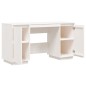 vidaXL Escritorio madera maciza de pino blanco 140x50x75 cm vidaXL Escritorio madera maciza de pino blanco 140x50x75 cm