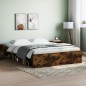 vidaXL Estructura de cama roble ahumado 150x200 cm vidaXL Estructura de cama roble ahumado 150x200 cm